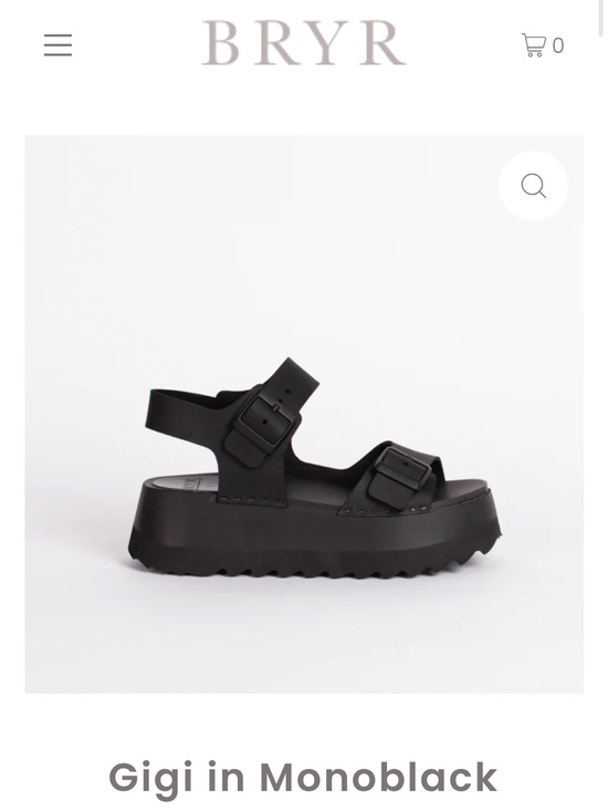 Bryr Shoes - BRYR Gigi Platform Chonk Sandals in Monochrome Black size 8 / 38